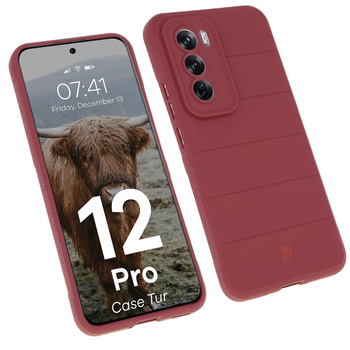 Pancerne etui Bizon Case Tur do Oppo Reno 12 Pro, burgundowe