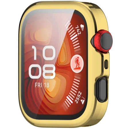 Etui z osłoną ekranu Bizon Case Watch Felipe do Huawei Watch Fit 4, złote