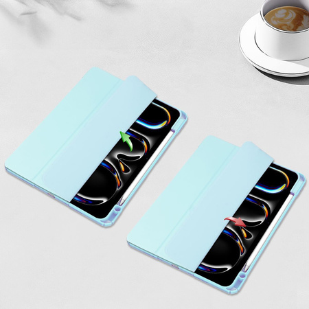 Etui Bizon Case Tab Clear Matt do iPad Pro 13" 2025 / 2024, błękitne