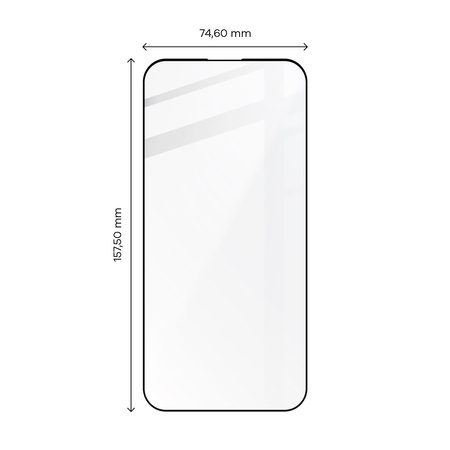 Szkło hartowane Bizon Glass Edge 2 do iPhone 14 Pro Max, czarne