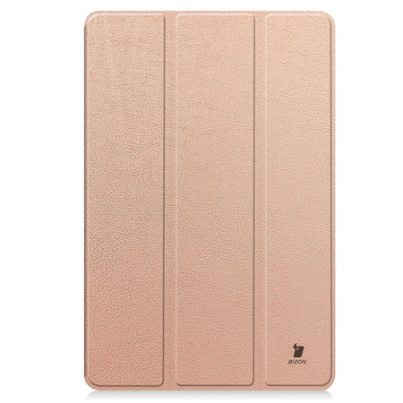 Etui Bizon Case Tab Croc do Google Pixel Tablet, różowozłote