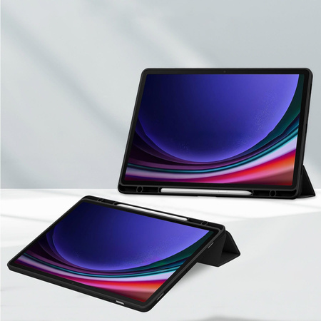 Etui Bizon Case Tab Clear Matt do Samsung Galaxy Tab S10 Plus / S9 Plus, czarne