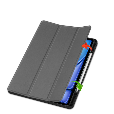Etui Bizon Case Tab Lizard do iPad Air 13" 2024, szare