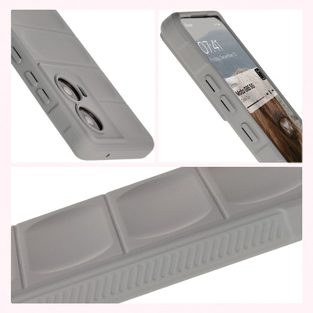 Pancerne etui Bizon Case Tur do Motorola Moto G85 5G, jasnoszare