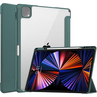 Etui Bizon Case Tab Clear Matt do iPad Pro 12.9 2022/2021/2018, ciemnozielone