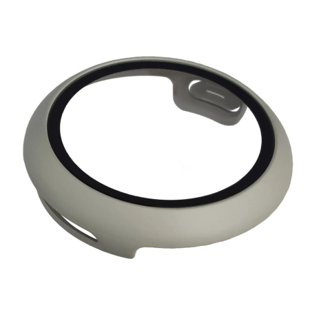 Etui ze szkłem do zegarka Bizon Case Watch Adamo do Google Pixel Watch 4 41 mm, matowe szare