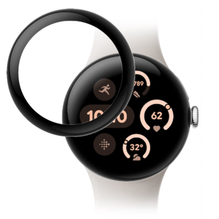 Szkło hybrydowe Bizon Glass Watch Edge Hybrid dla Google Pixel 3 41 mm, czarne