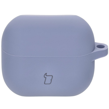 Silikonowe etui z karabińczykiem Bizon Case Headphone Silicone do Galaxy Buds 3/3 Pro/3 FE, szare