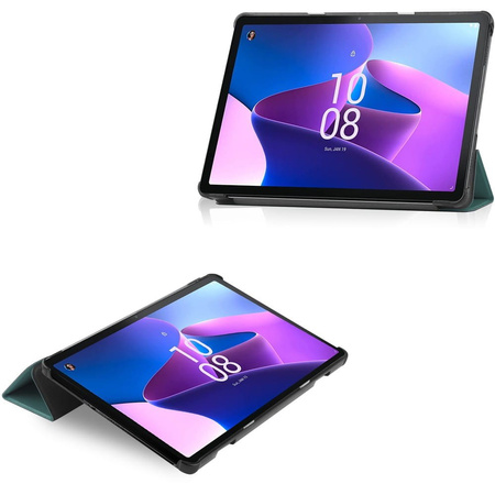 Etui Bizon Case Tab Croc do Lenovo Tab M10, ciemnozielone