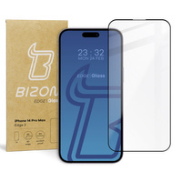 Szkło hartowane Bizon Glass Edge 2 do iPhone 14 Pro Max, czarne