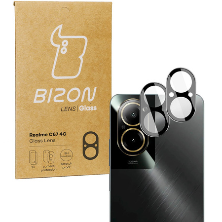 Szkło na aparat Bizon Glass Silk Lens do Realme C67 4G, 2 sztuki