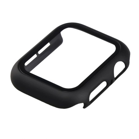 Etui ze szkłem do zegarka Bizon Case+Glass Watch do Apple Watch SE 3 / SE 2 / SE / 6 / 5 / 4 (40 mm), matowe czarne