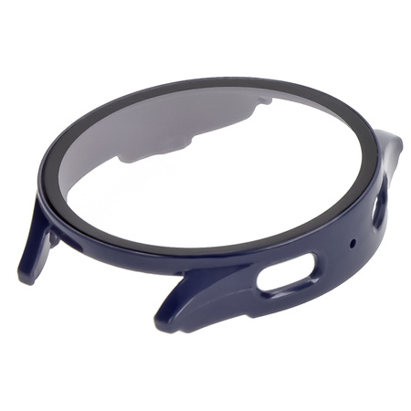 Etui ze szkłem do zegarka Bizon Case Watch Adamo do Galaxy Watch 7 40 mm, niebieskie