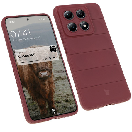 Pancerne etui Bizon Case Tur do Xiaomi 14T, ciemnofioletowe