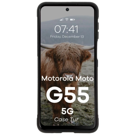 Pancerne etui Bizon Case Tur do Motorola Moto G55 5G, czarne