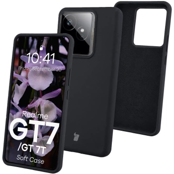 Silikonowe etui Bizon Soft Case do Realme GT 7 / 7T, czarne