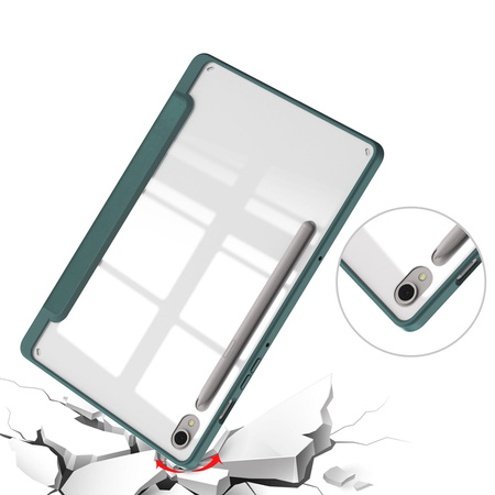Etui Bizon Case Tab Clear Matt do Galaxy Tab S9, ciemnozielone