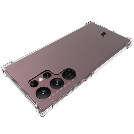 Etui + 2x folia + obiektyw Bizon Case Clear Pack do Samsung Galaxy S23 Ultra, przezroczyste