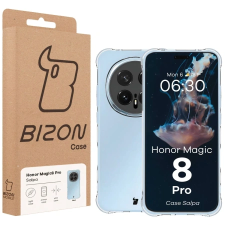 Elastyczne etui Bizon Case Salpa do Honor Magic8 Pro, przezroczyste