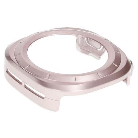 Etui ze szkłem do zegarka Bizon Case Watch Adamo do Galaxy Watch Ultra 2 / 1, satynowo różowe