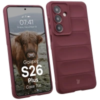 Pancerne etui Bizon Case Tur do Galaxy S26 Plus, burgundowe