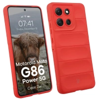Pancerne etui Bizon Case Tur do Motorola Moto G86 Power 5G, czerwone