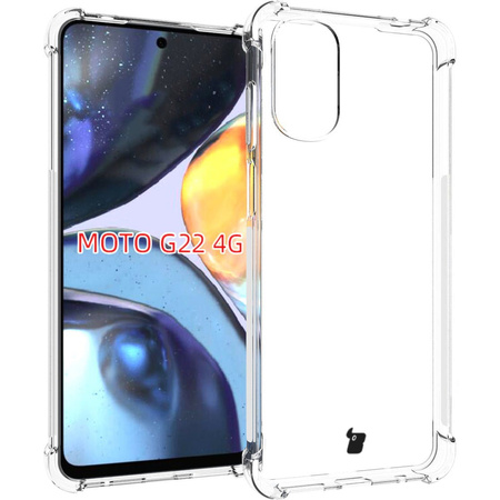 Etui + 2x szkło + obiektyw Bizon Case Clear Pack do Moto G22, przezroczyste