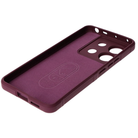 Pancerne etui Bizon Case Tur do Xiaomi Poco X6 / Xiaomi Redmi Note 13 Pro 5G, burgundowe