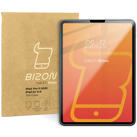 Szkło hartowane Bizon Glass Tab Clear Duo do  iPad Pro 11 2022/2021/2020/2018/AIR 6/5/4, 2 sztuki
