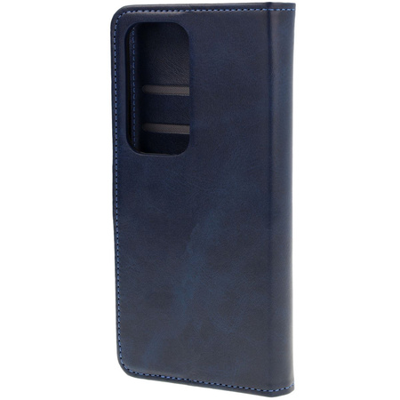 Etui z klapką Bizon Case Pocket do Oppo Reno 12, granatowe