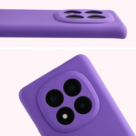 Silikonowe etui Bizon Soft Case do Xiaomi Redmi Note 14 Pro Plus 5G, fioletowe