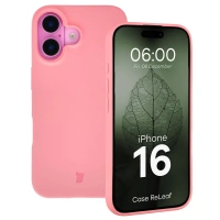 Etui z recyklingu Bizon Case ReLeaf do iPhone 16, różowe