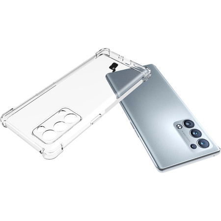 Etui + 2x folia Bizon Case Clear Pack do Oppo Reno 6 Pro 5G, przezroczyste