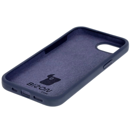 Silikonowe etui Bizon Soft Case do iPhone 16e, ciemnoniebieskie