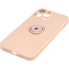 Etui Bizon Case Silicone Ring do iPhone 13 Pro Max, jasnoróżowe