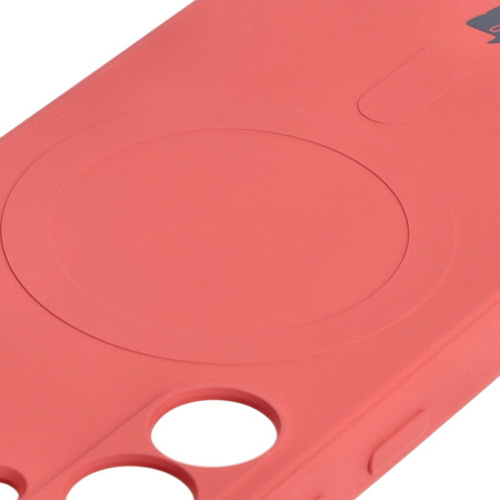 Etui Bizon Case Silicone Magnetic Sq do Galaxy S24, brudny róż