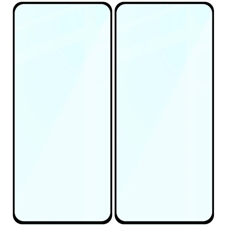 Szkło hartowane Bizon Glass Edge Duo do Motorola Moto G84 5G, czarna ramka, 2 sztuki