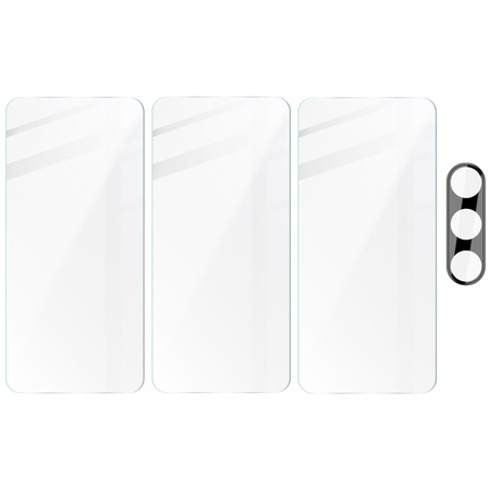 3x Szkło + szybka na aparat BIZON Clear 2 Pack do Galaxy S24
