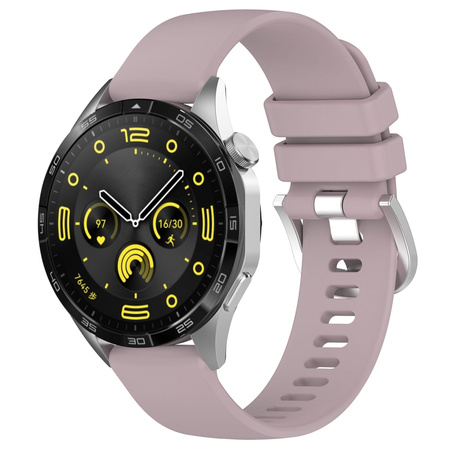 Pasek Bizon Strap Watch Silicone Pro do Huawei Watch GT 5 Pro/GT 5/GT 4 46mm, jasnofioletowy