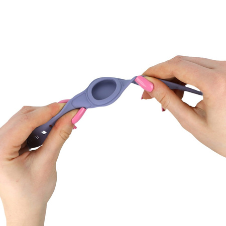 Etui Bizon Case Locator Pets do Apple AirTag, lawendowe