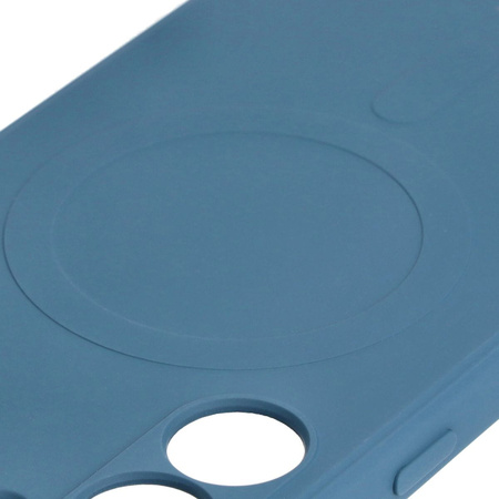 Etui Bizon Case Silicone Magnetic Sq do Galaxy S24 Plus, granatowe