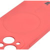 Etui Bizon Case Silicone Magnetic Sq do Apple iPhone 13 Mini, brudny róż