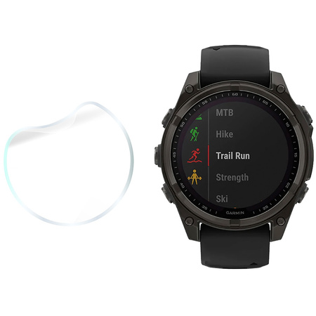 Folia hydrożelowa na ekran Bizon Glass Watch Hydrogel do Garmin Fenix 8 Solar 47 mm, 2 sztuki