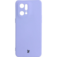 Etui Bizon Case Silicone do Oppo Find X5 Pro, jasnofioletowe