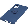 Etui Bizon Case Silicone Ring do Galaxy A52s, A52 5G/4G, granatowe