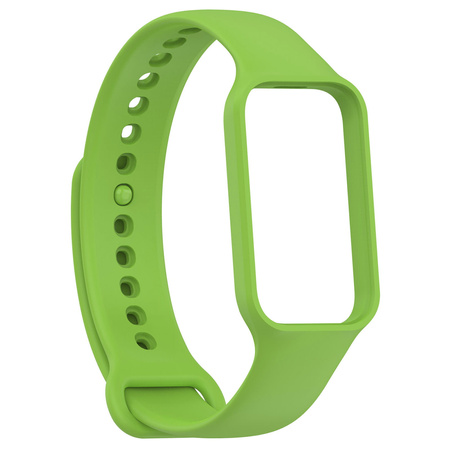 Etui z paskiem Bizon Strap + Case Watch Dots do Xiaomi Redmi Smart Band 2 / Xiaomi Mi Band 8 Active, jasnozielone