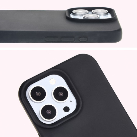 Silikonowe etui Bizon Soft Case do iPhone 16 Pro, czarne