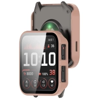 Etui ze szkłem do zegarka Bizon Case+Glass Watch do Garmin Venu X1, różowe