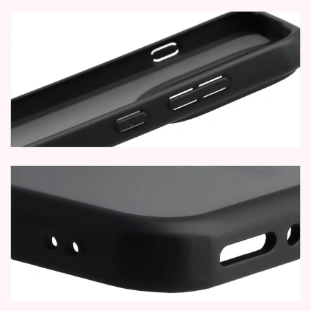 Etui Bizon Case Angelo do Oppo Find X9, przydymione z czarną ramką