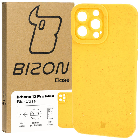 Ekologiczne etui Bizon Bio-Case do iPhone 13 Pro Max, żółte